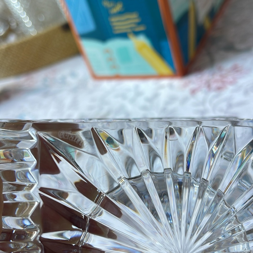 Vintage large heavy Waterford ashtray,votive candle holder 5”almost 3lbs,signed - Picture 2 of 8